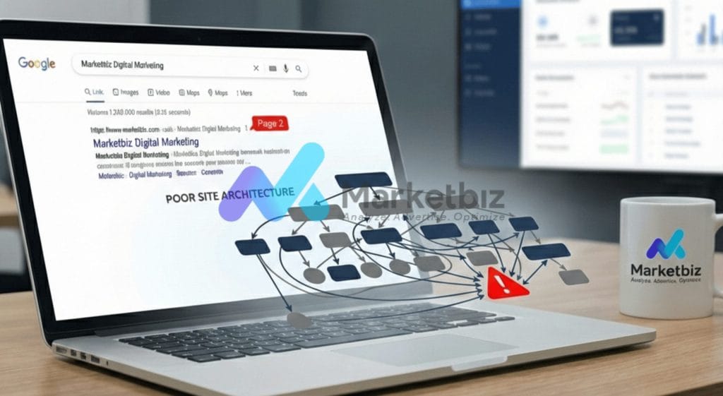Website bisnis sulit muncul di halaman pertama Google karena struktur SEO yang lemah