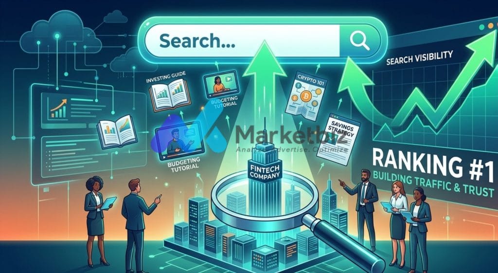 Financial education content strategy helping fintech companies build search visibility