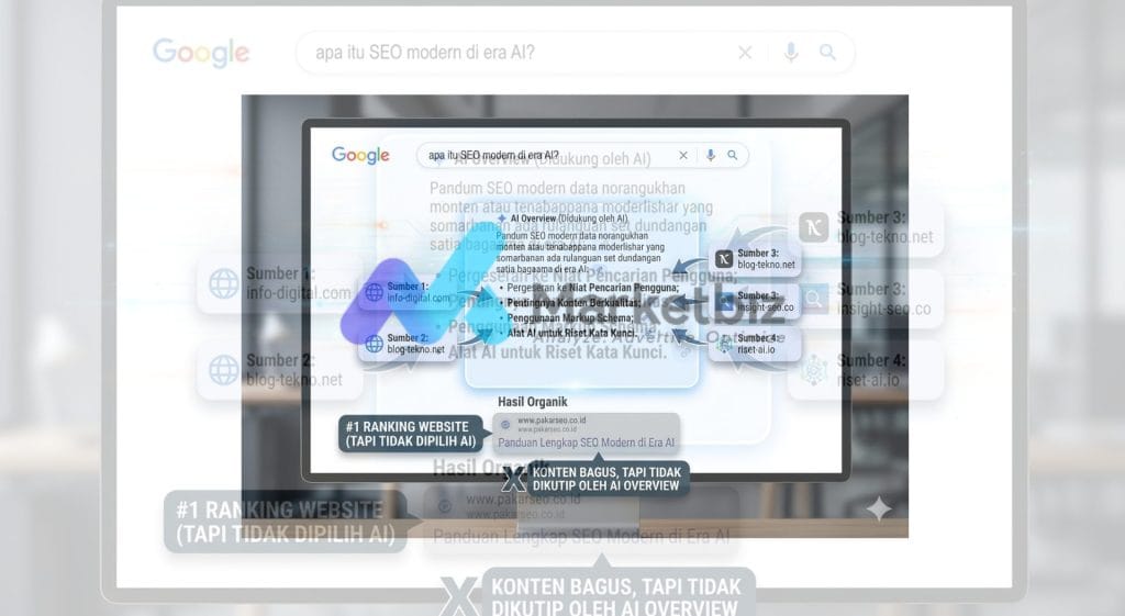 AI search overview ignoring a number one ranked website in Google results