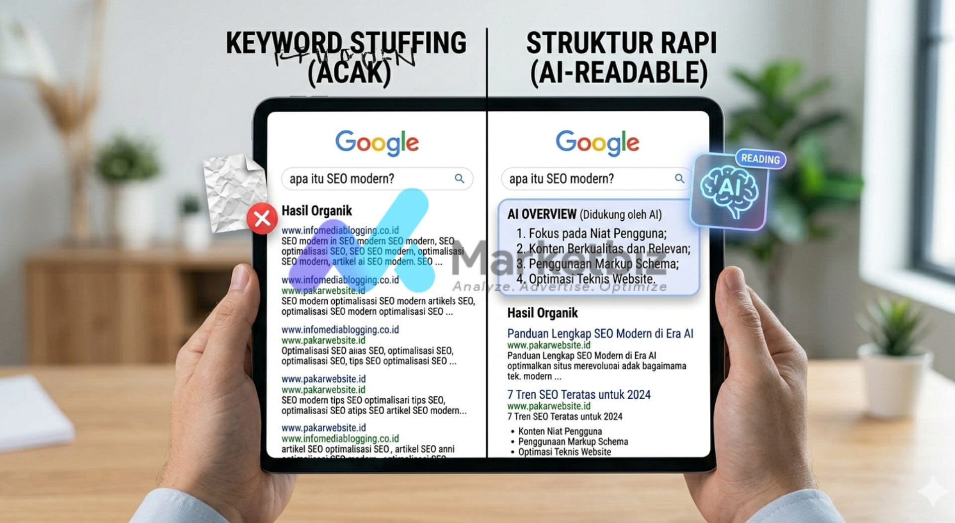 Struktur konten SEO lebih penting dari keyword dalam AI search Google